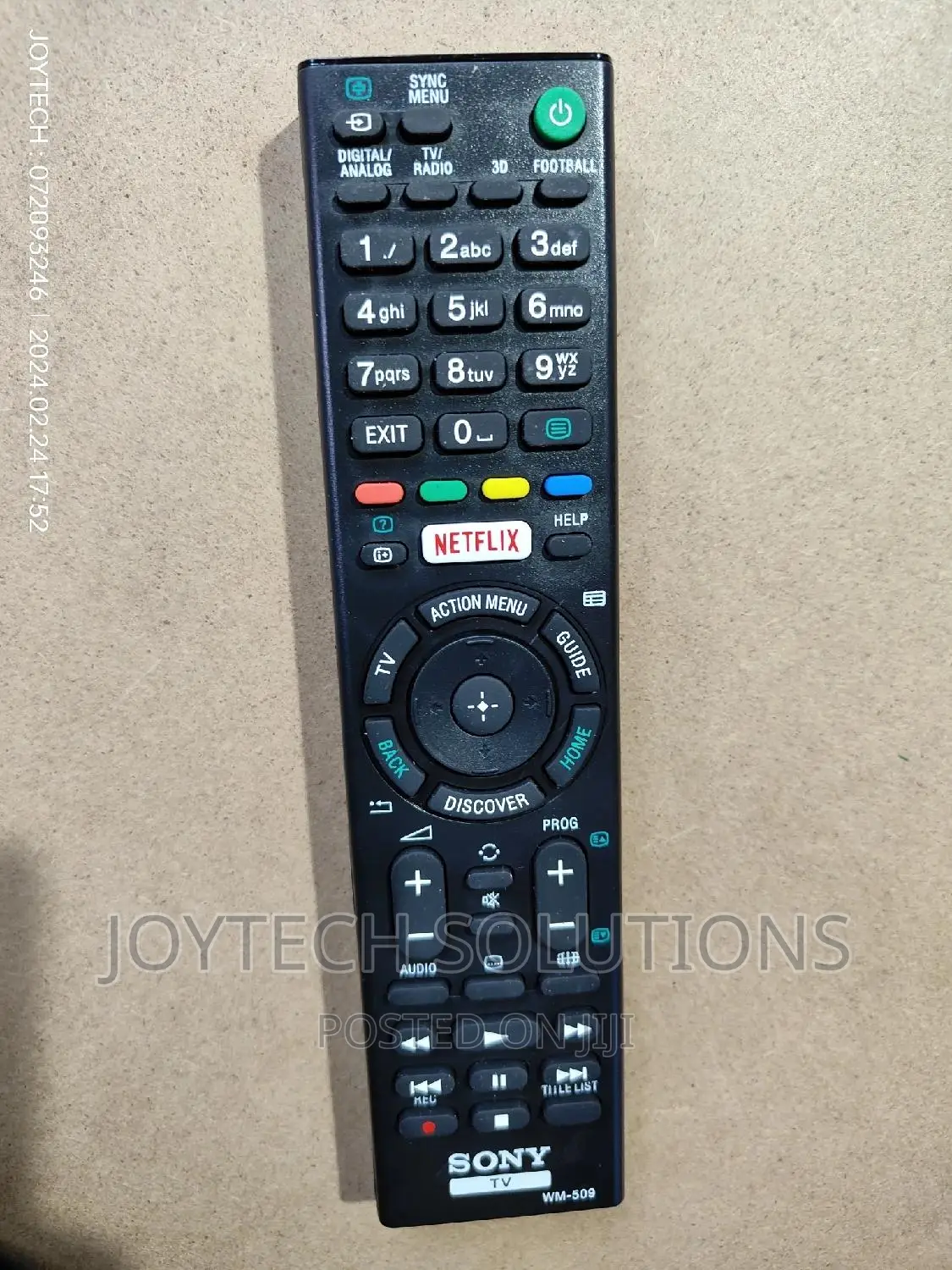Sony TV Remote , Netflix