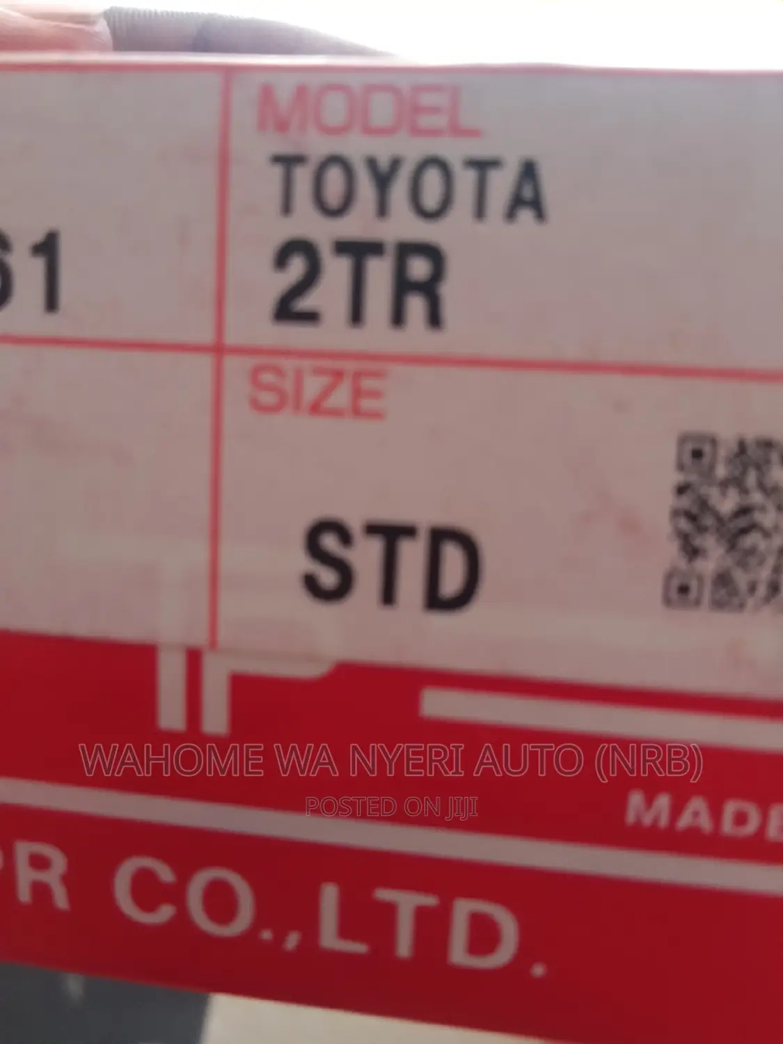 Toyota Hiace Piston Rings 2TR Engine