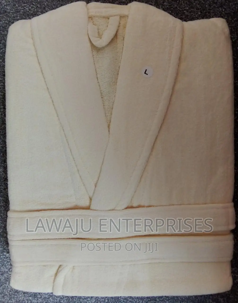 Ivory Cotton Unisex Bathrobe