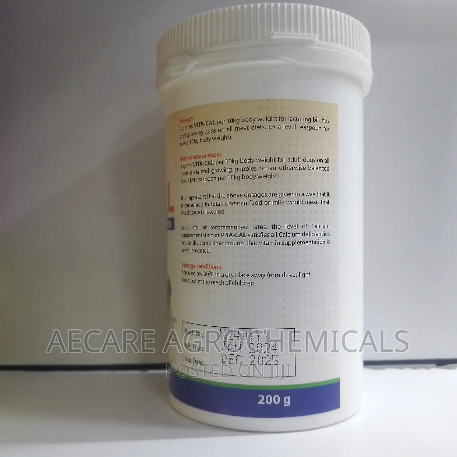 Vita-Cal Calcium Lactate Powder 200G Nutritional Sup
