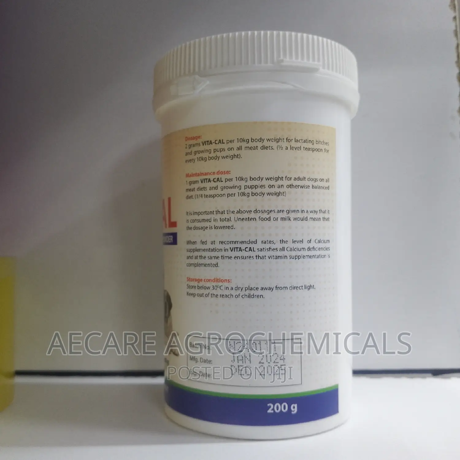 Vita-Cal Calcium Lactate Powder 200G Nutritional Sup
