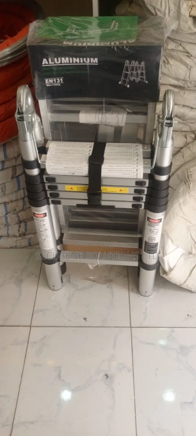 3.8 Meters Aluminium Double Telescopic Collapsible Ladder