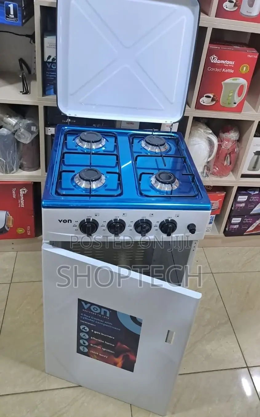 Von 4 Gas Table Top Cooker / Free Standing