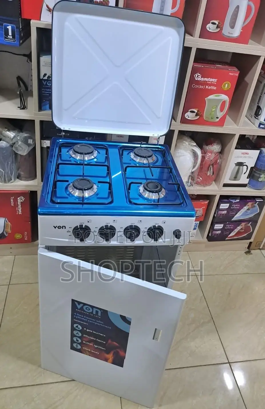 Von 4 Gas Table Top Cooker / Free Standing