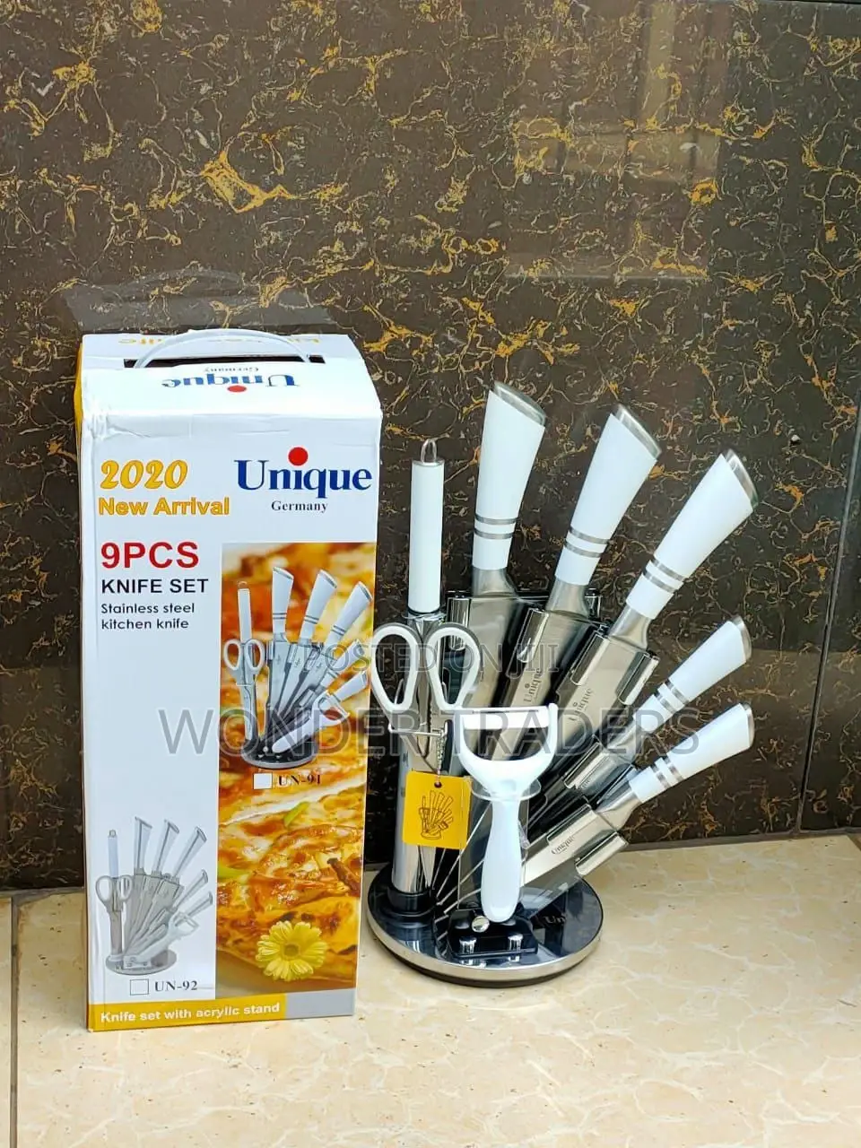 9 Pc Unique White Knife Set