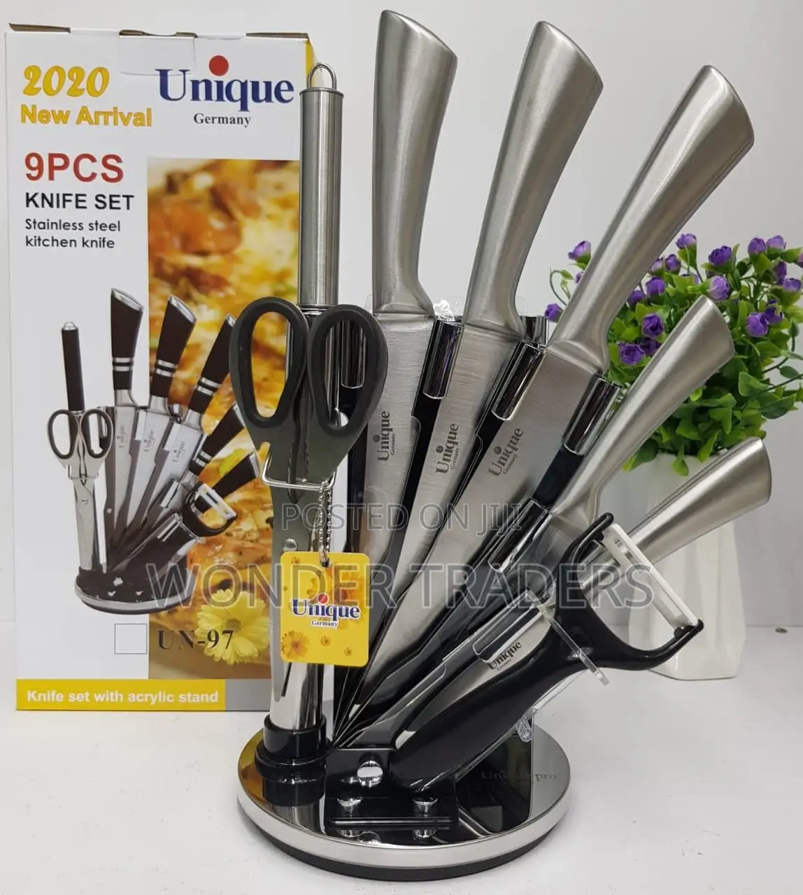 *9 Pc Unique* Silver Knife Set *