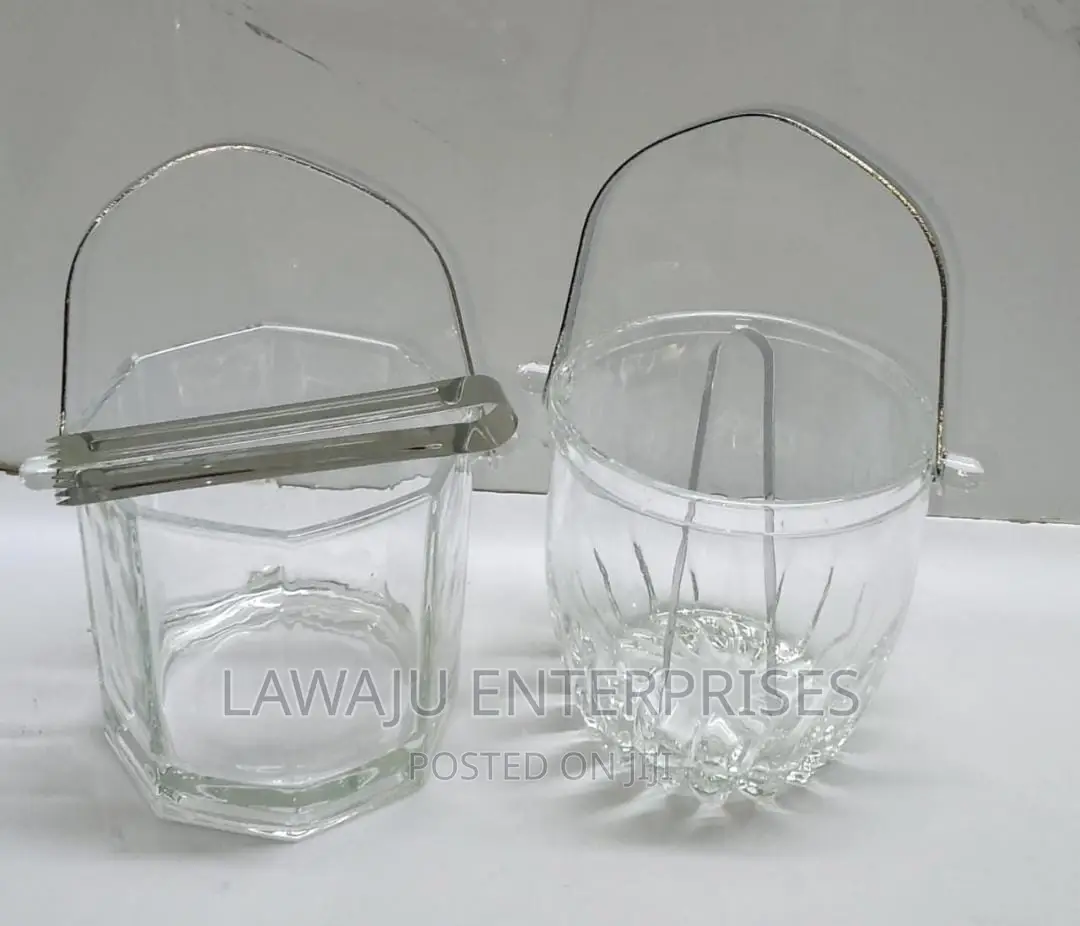 Heavy Glass Ice Bucket