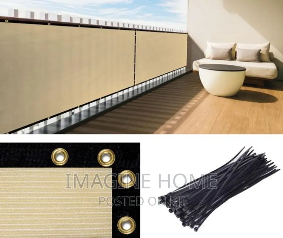 Beige Balcony Privacy Shield
