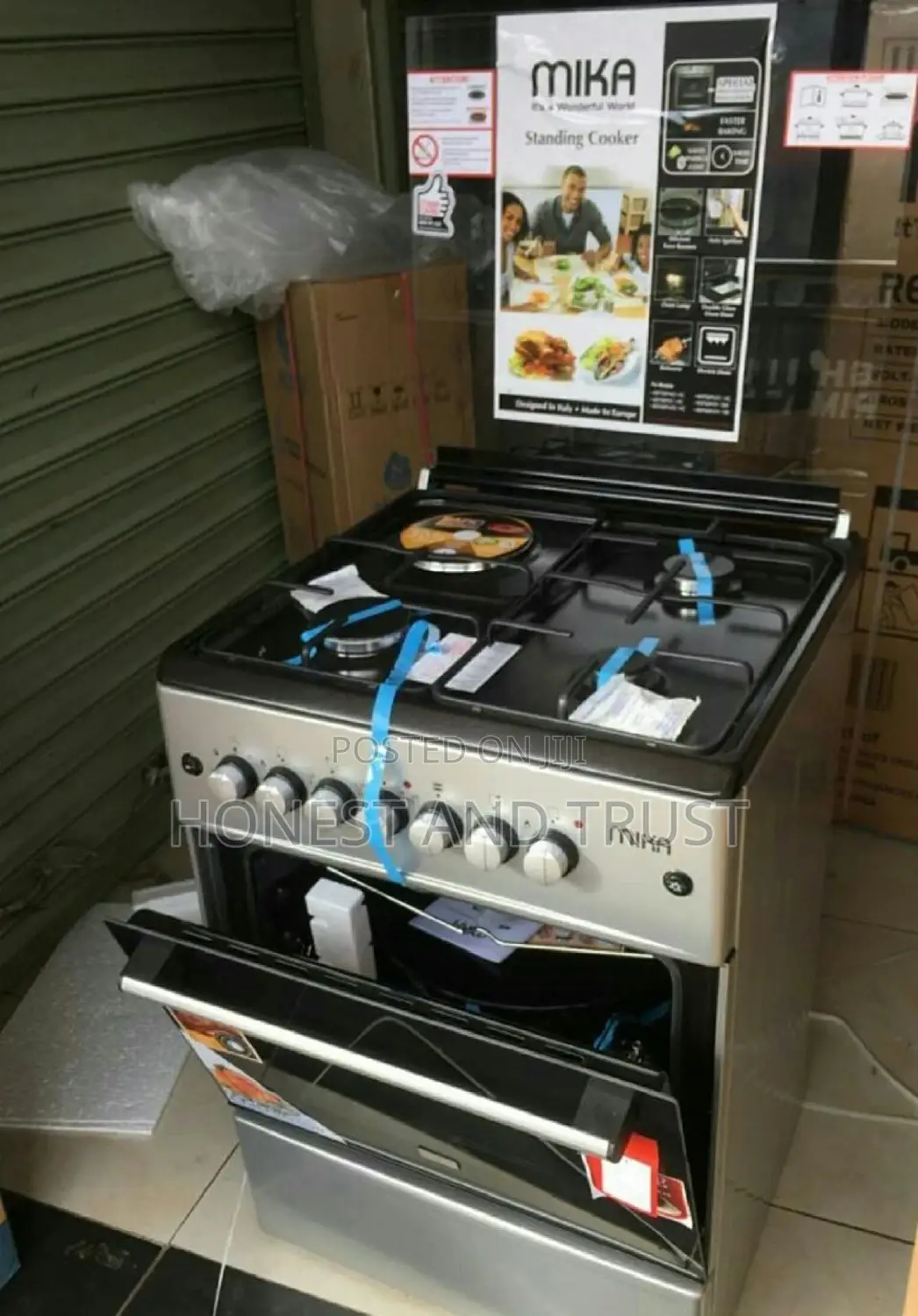 Mika Standing Cooker, 60cm X 60cm, 3 + 1, Electric Oven