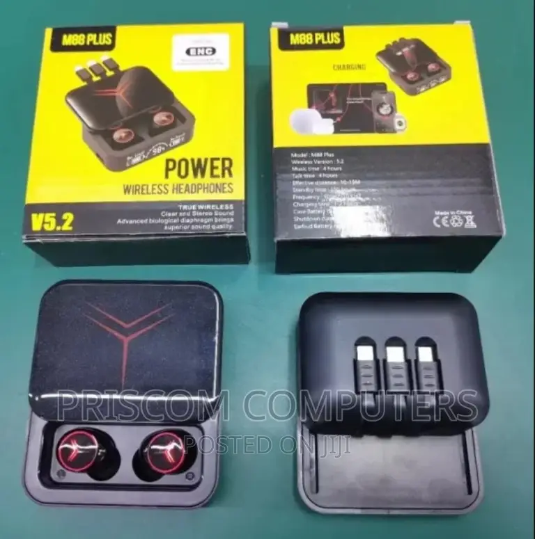 M88 Plus Earbuds Wireless With Power Bank Display Bluetooth