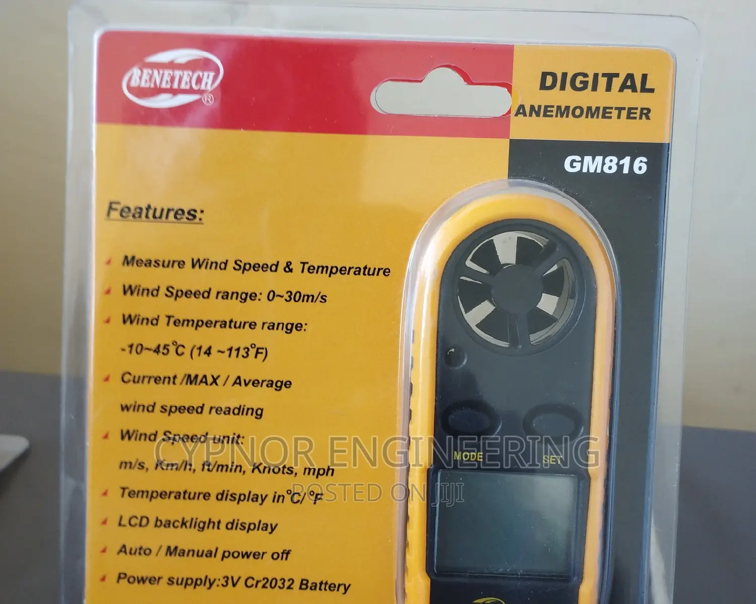 Digital Anemometer for Weather Station