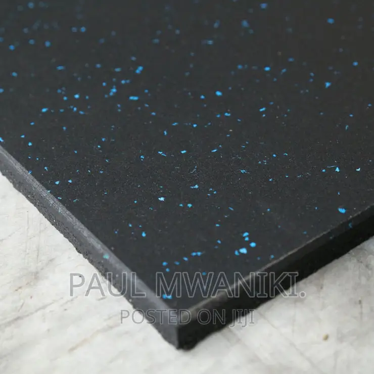 Rubber Flooring Tiles- Blue Flecks.