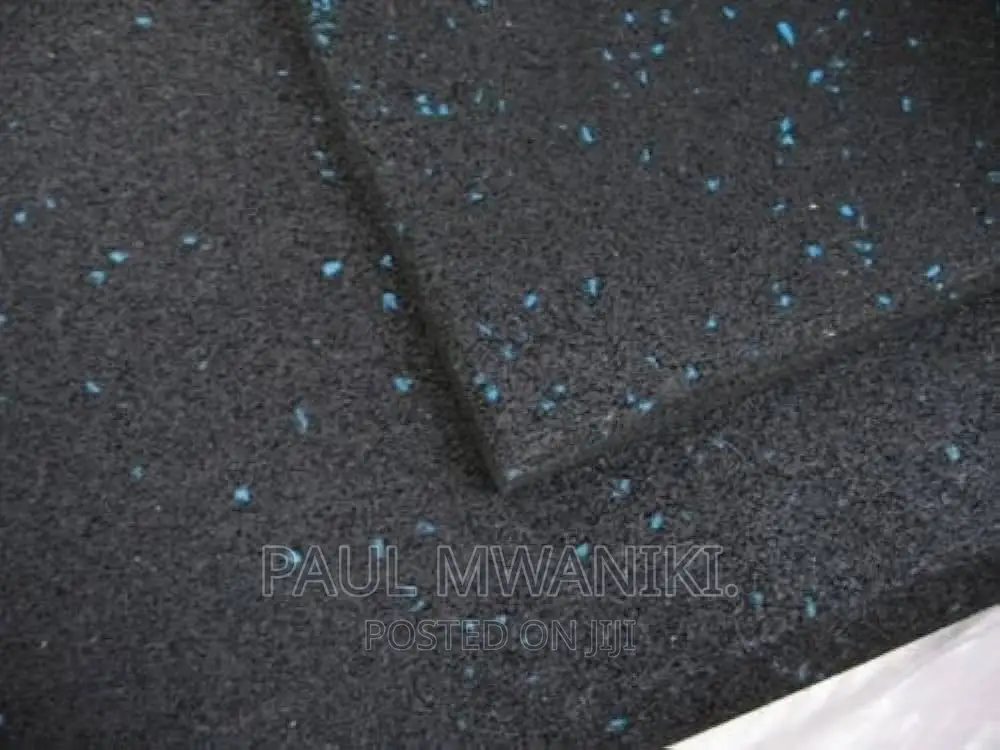 Rubber Flooring Tiles- Blue Flecks.