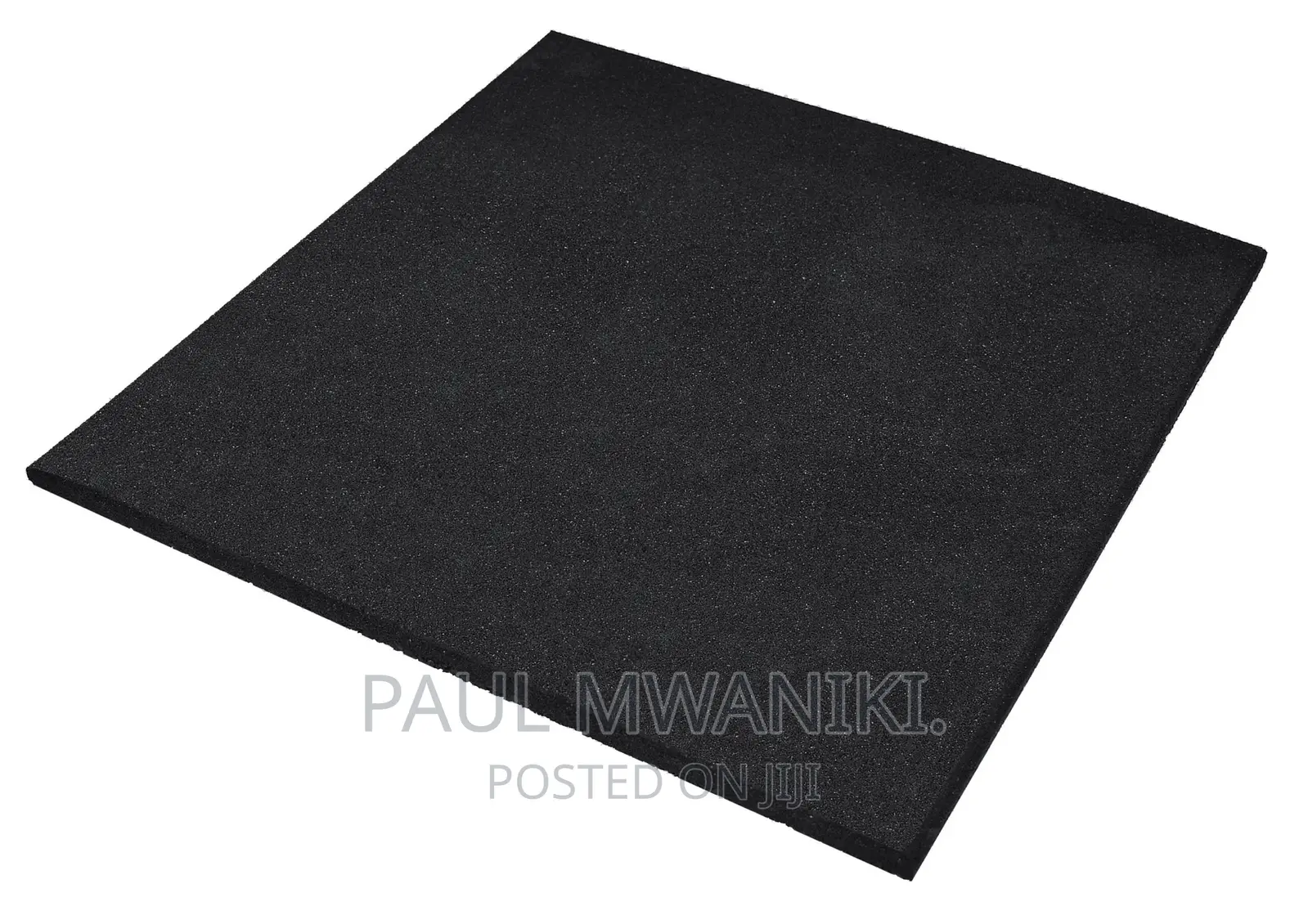 Commercial Rubber Gym Flooring Tile 1m X 1m X 10mm – Black