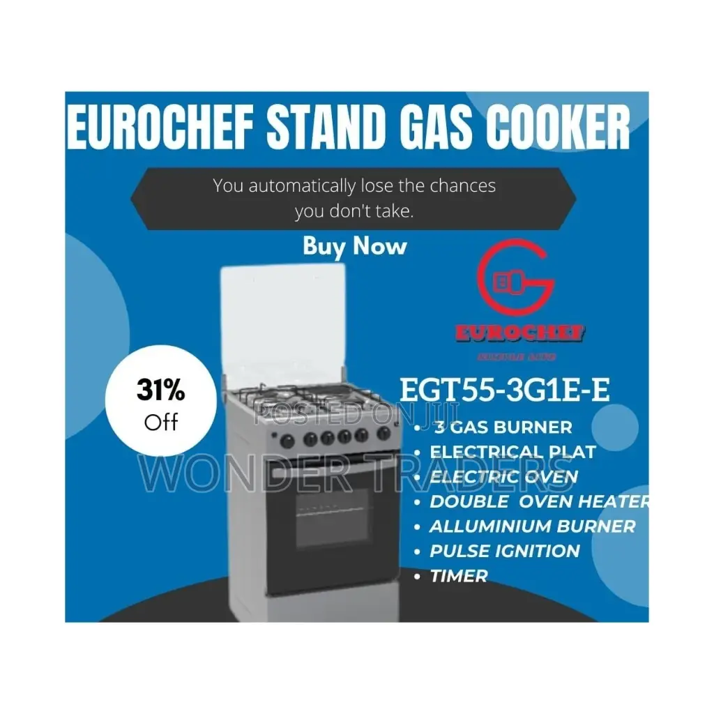 3+1 Eurochef Electric Oven Standing Cooker