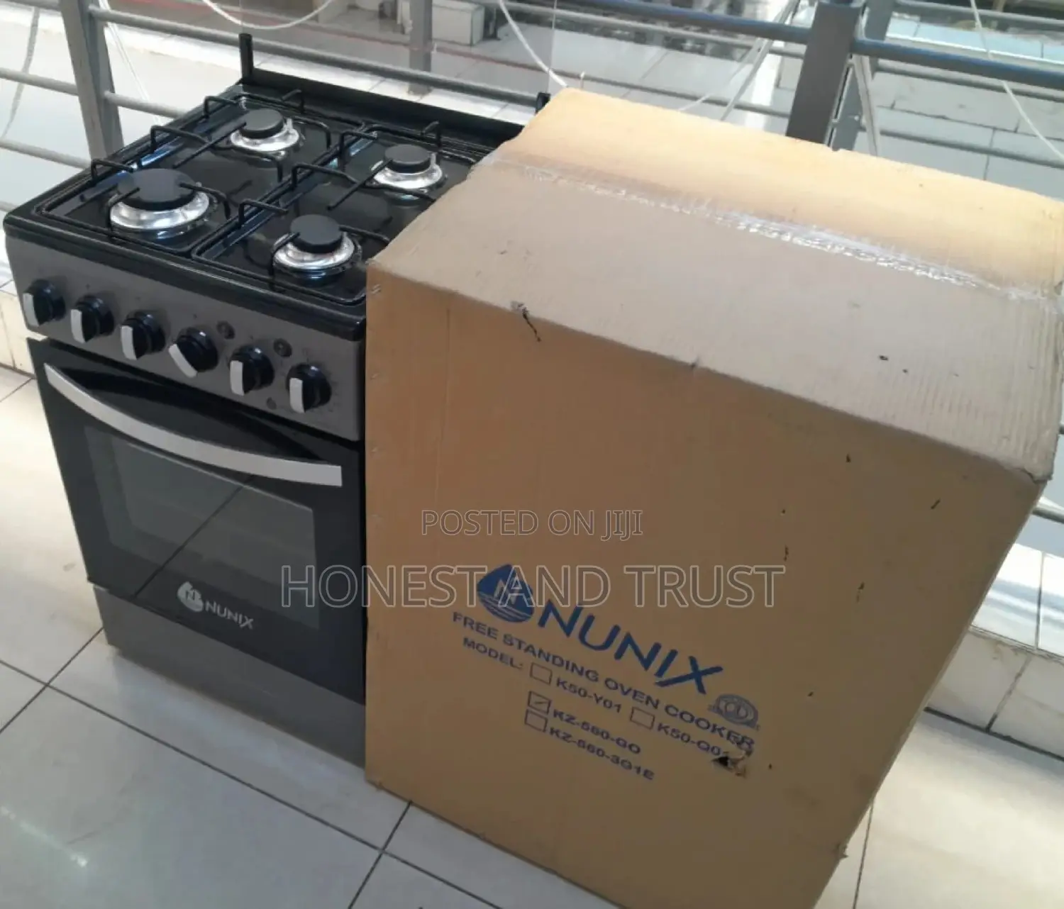 Nunix 4 Gas Burner Standing Cooker