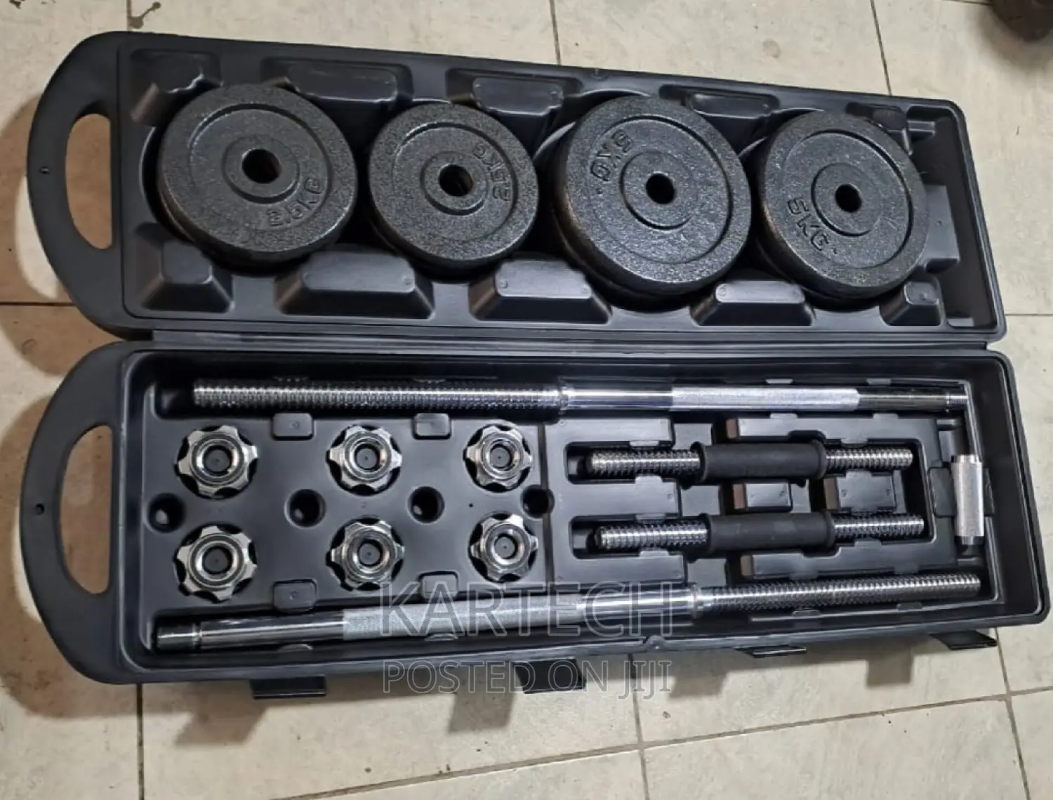 50kg Dumbbell Set (Adjustable With Barbell)