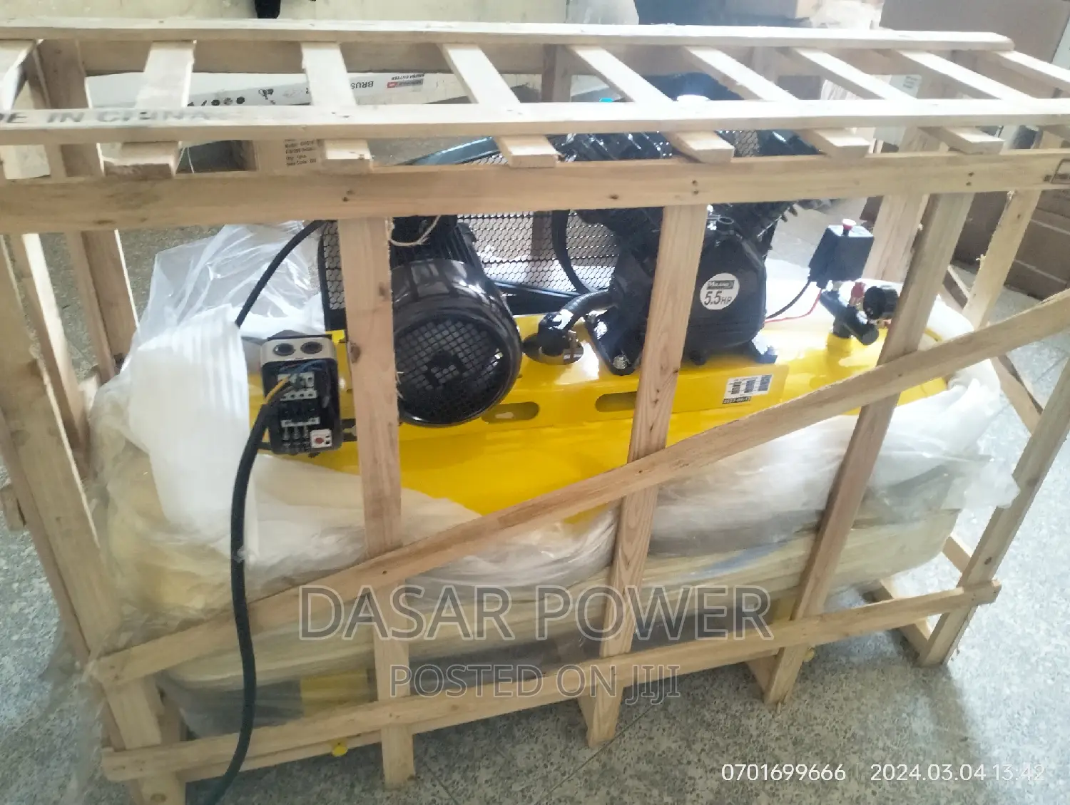 300l Milano Italia Air Compressor. 3phase.