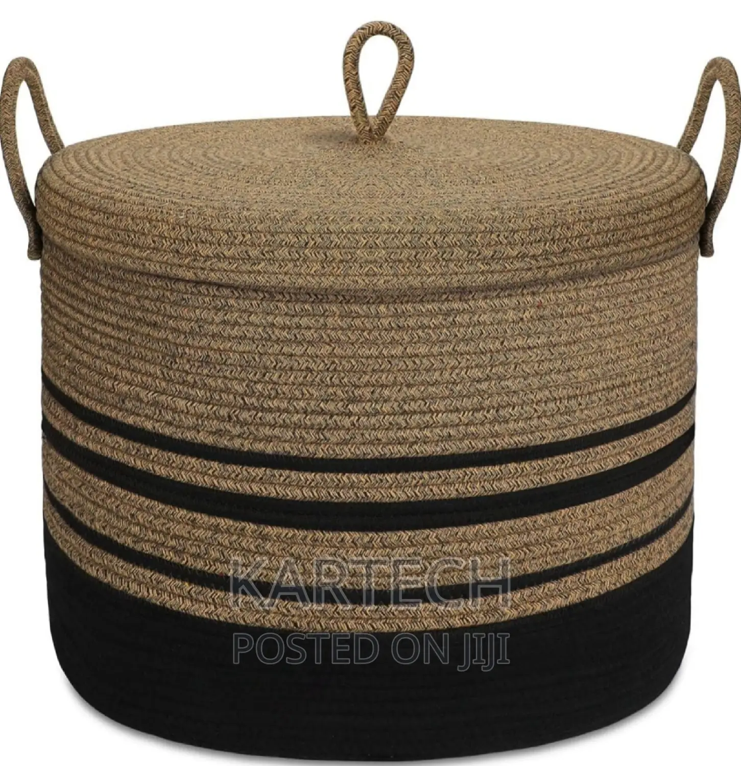 Cotton Rope Basket With Lid.