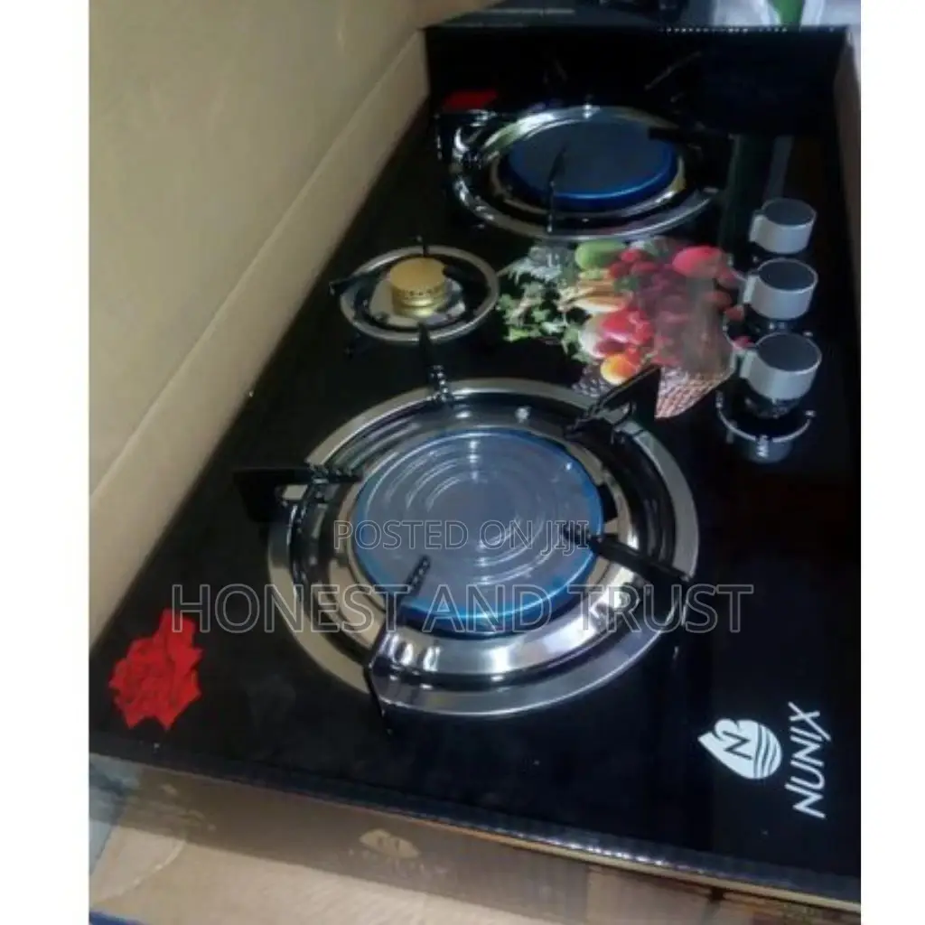 Nunix GP-007 3 Burners Table Top Glass
