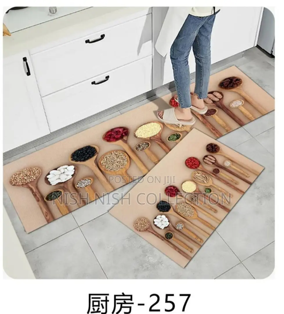 2pcs Kitchen Mats With Rubber Super Non-Slip Underside
