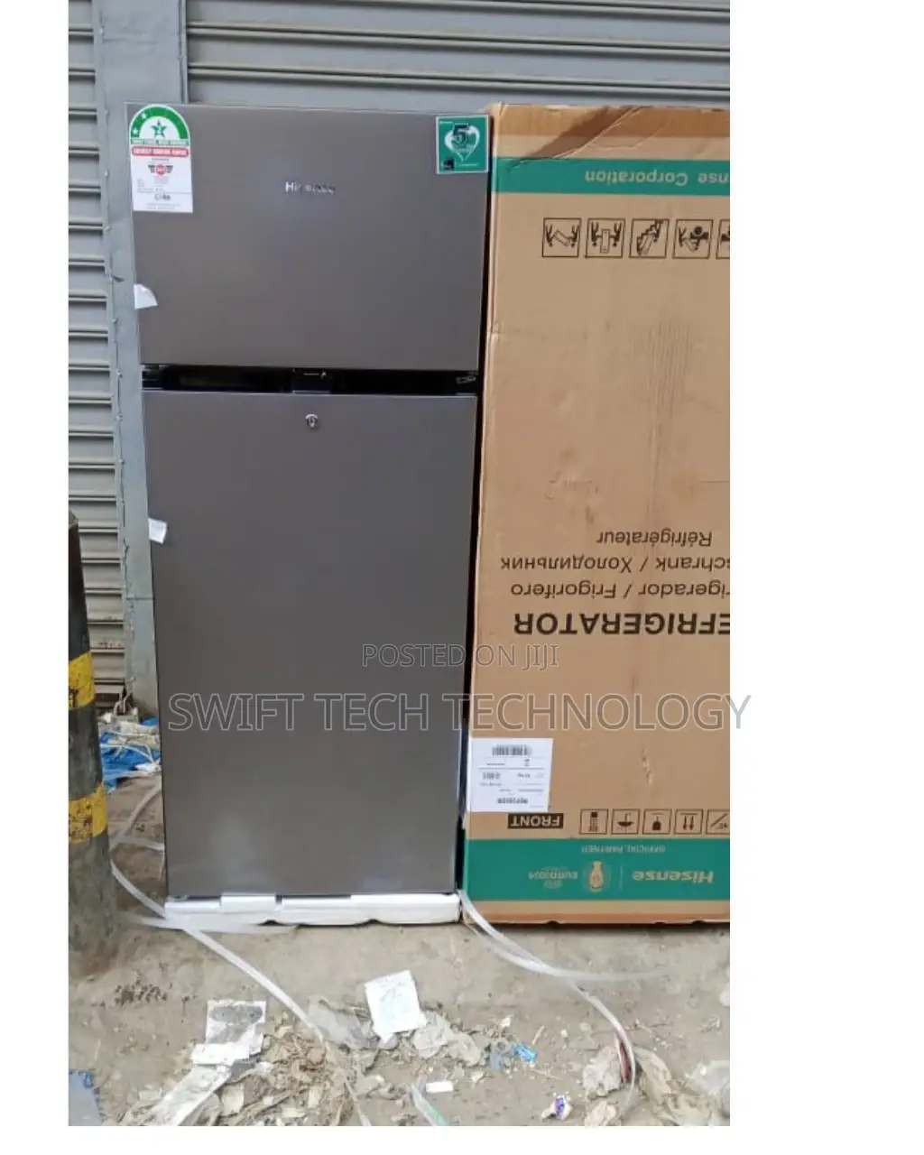 Fridge 205 Liters Refrigerator Double Door Silver