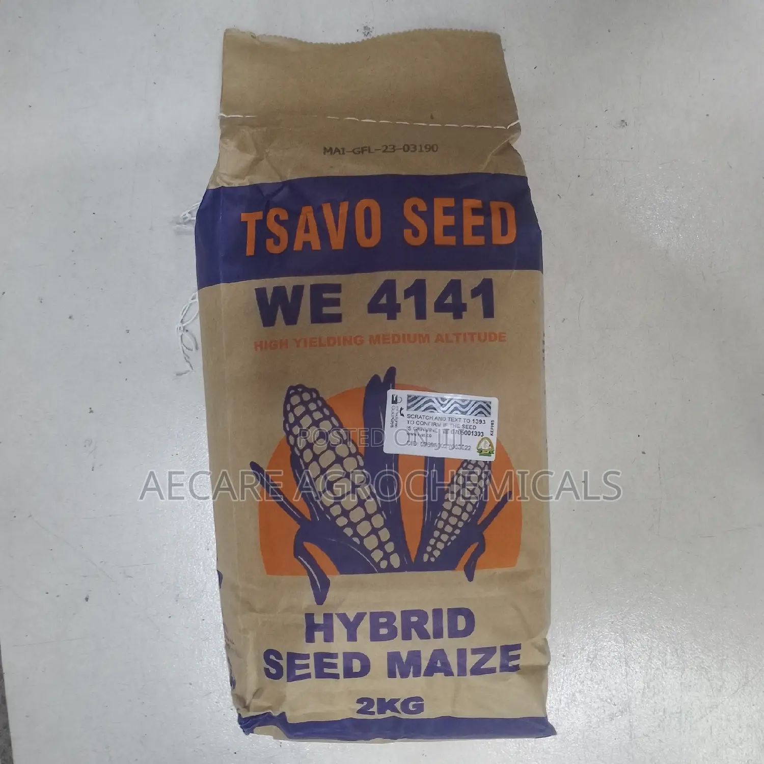 Maize Tsavo We 4141 2kg Seeds High Yielding Medium Altitude