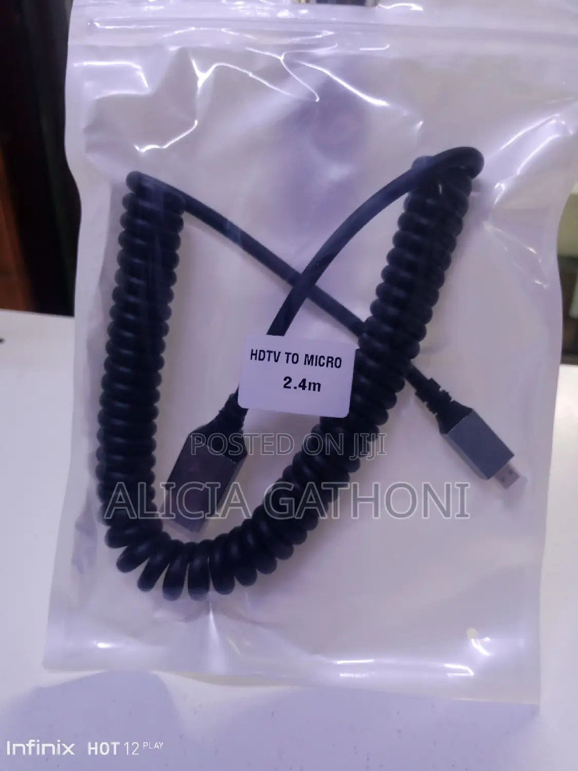 Micro to HDMI Spiral Cable