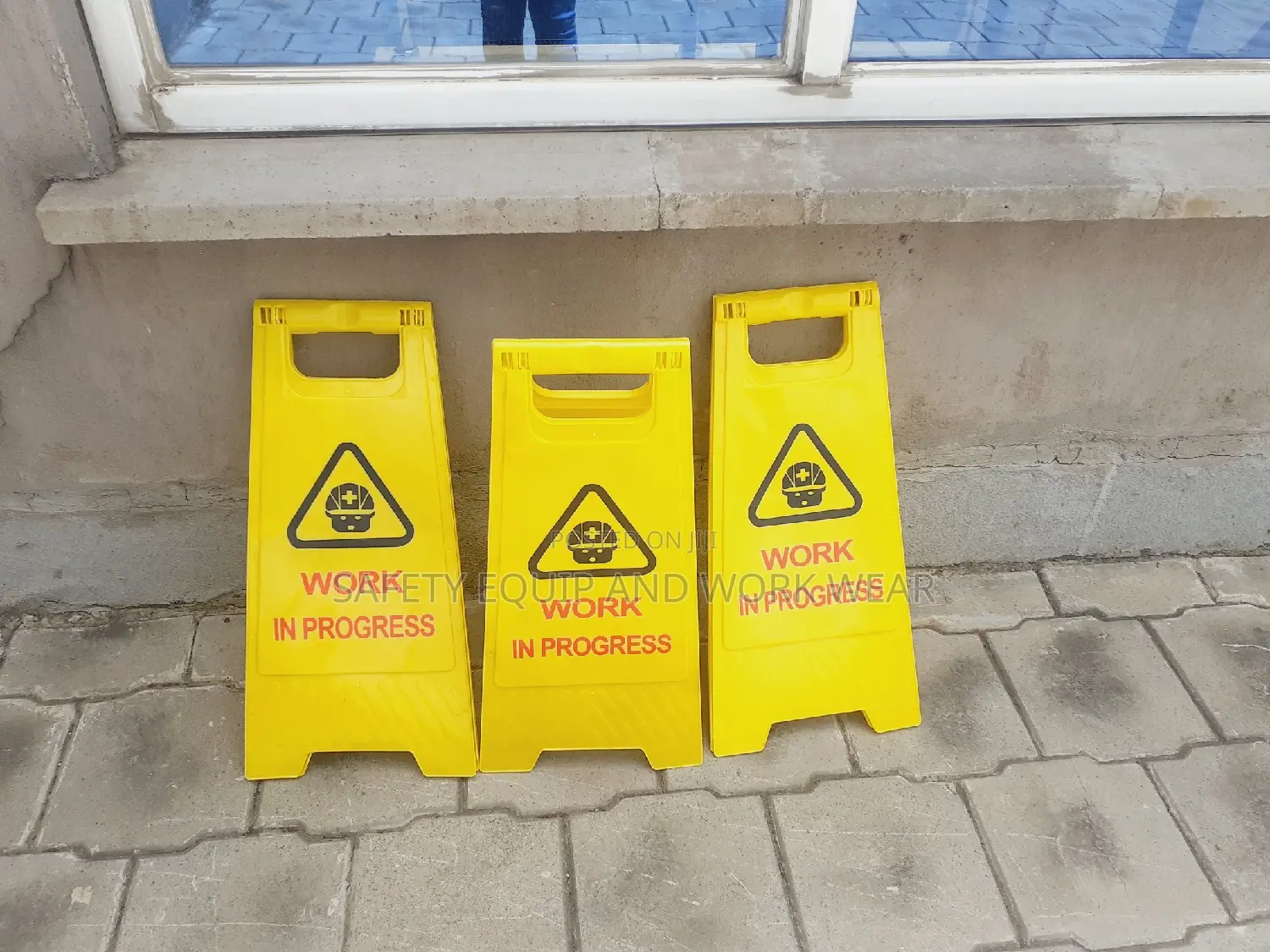 Working In Progress Caution Sign- Eye Catching Color