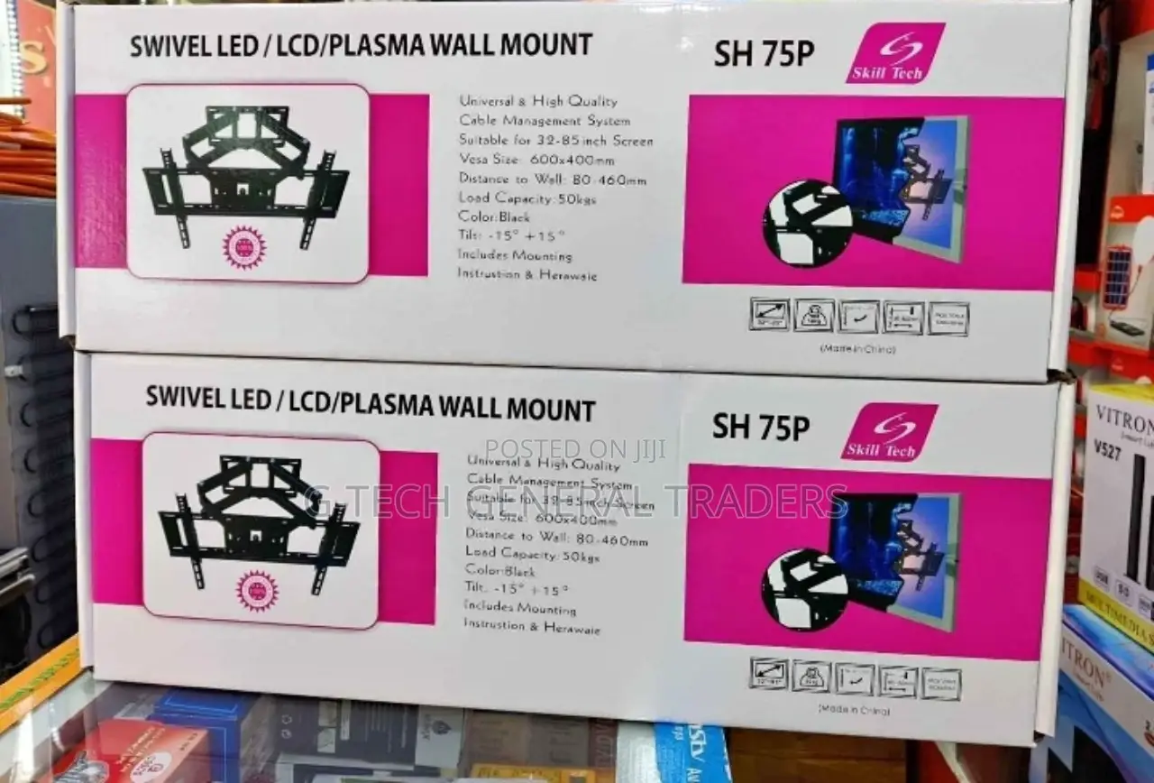 Tilting Wall Bracket!Double Arm Suitable for Screen 32"-85"