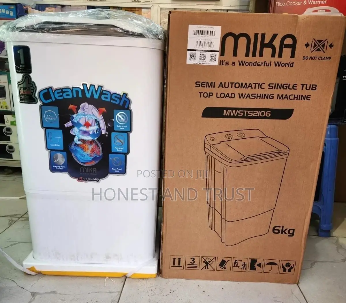Mika 7kg MWATL3507W Top Load Full Automatic Washing Machine