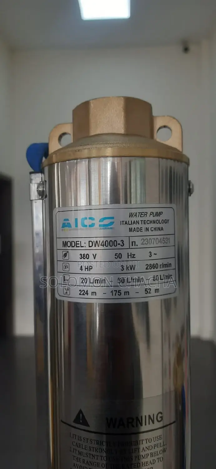 Aico 4hp Deep Well 224M Three Phase Submersible Water Pumps