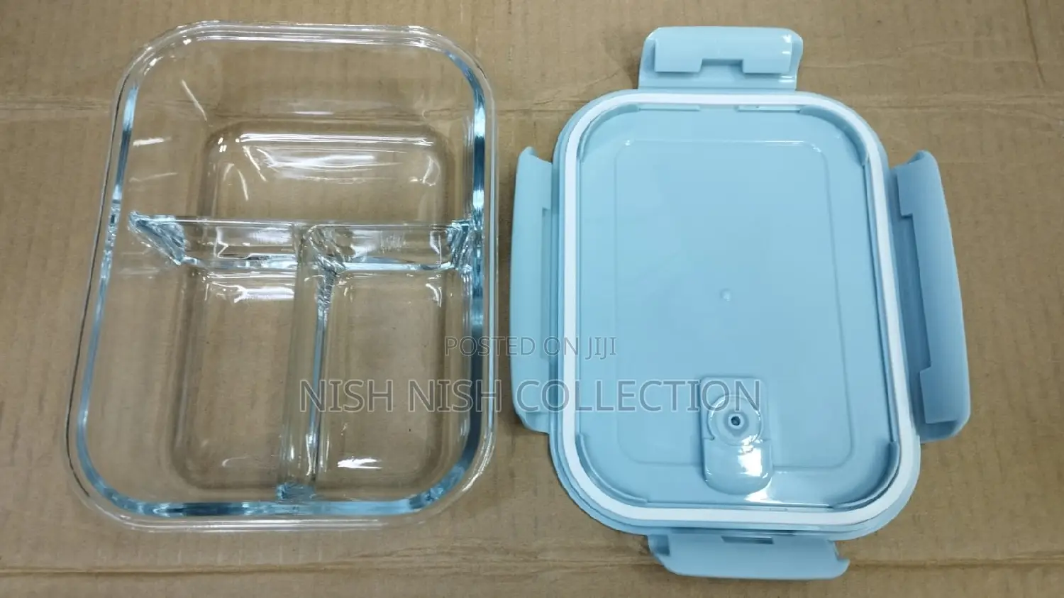 3 Grid Microwave - Safe Partitioned Glass Lunch Box