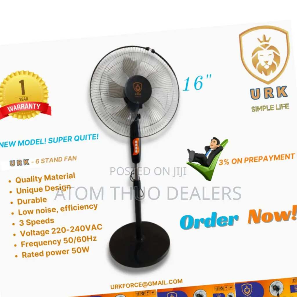 URK 16 Inches Standing Fan