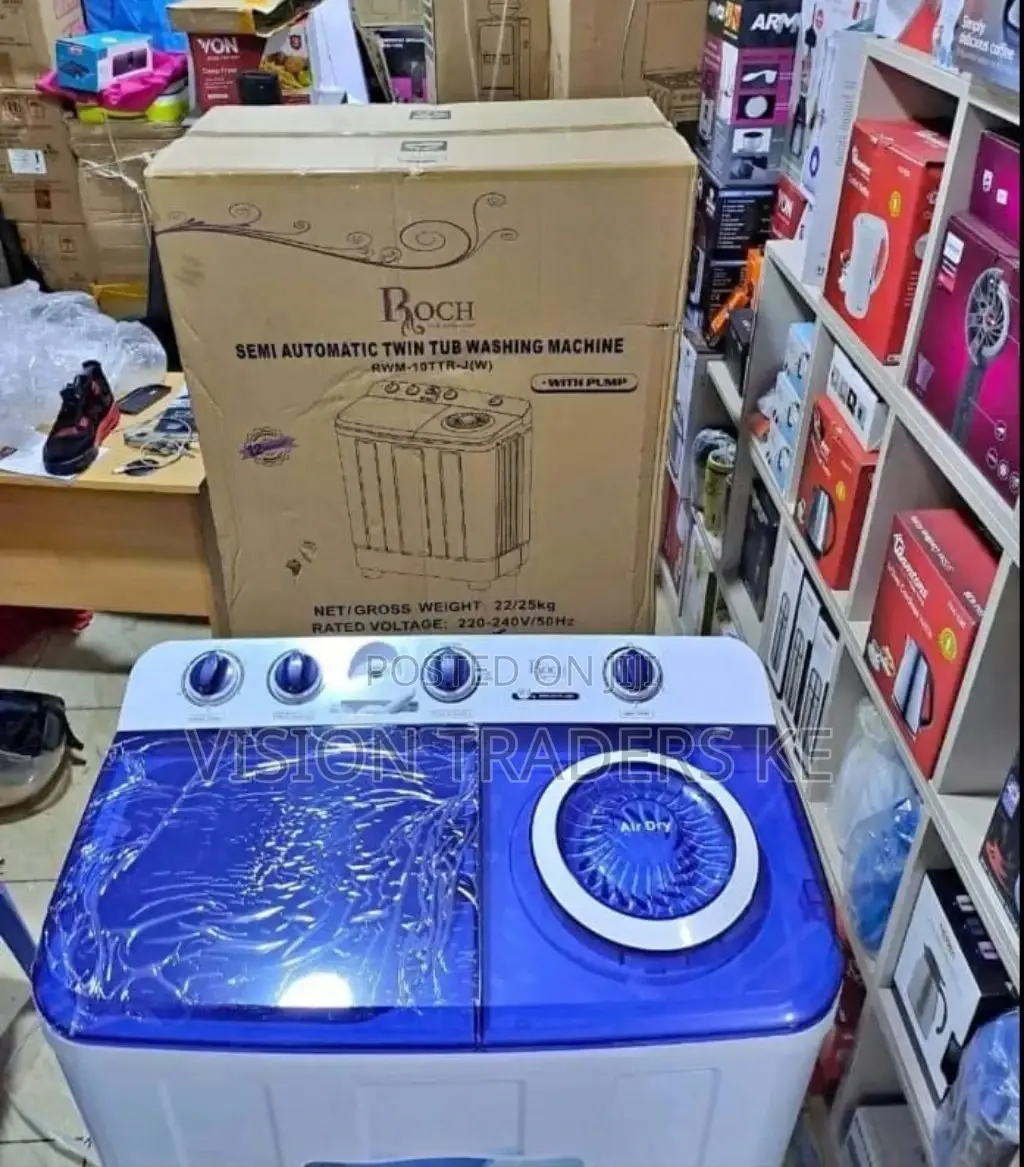 Roch RWM-10TTR-J Semi-Automatic Washing Machine, 10kgs