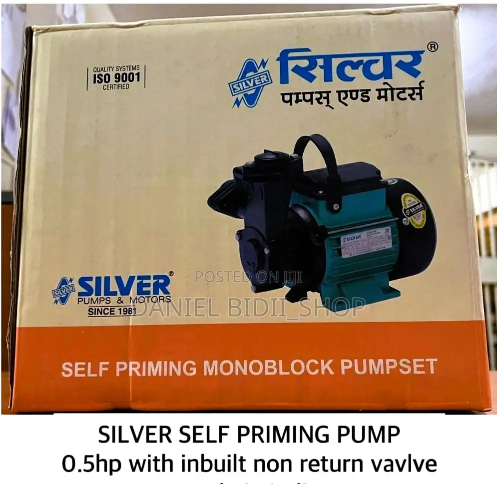 Silver Self Priming Pump 0.5hp With Inbuilt Valve