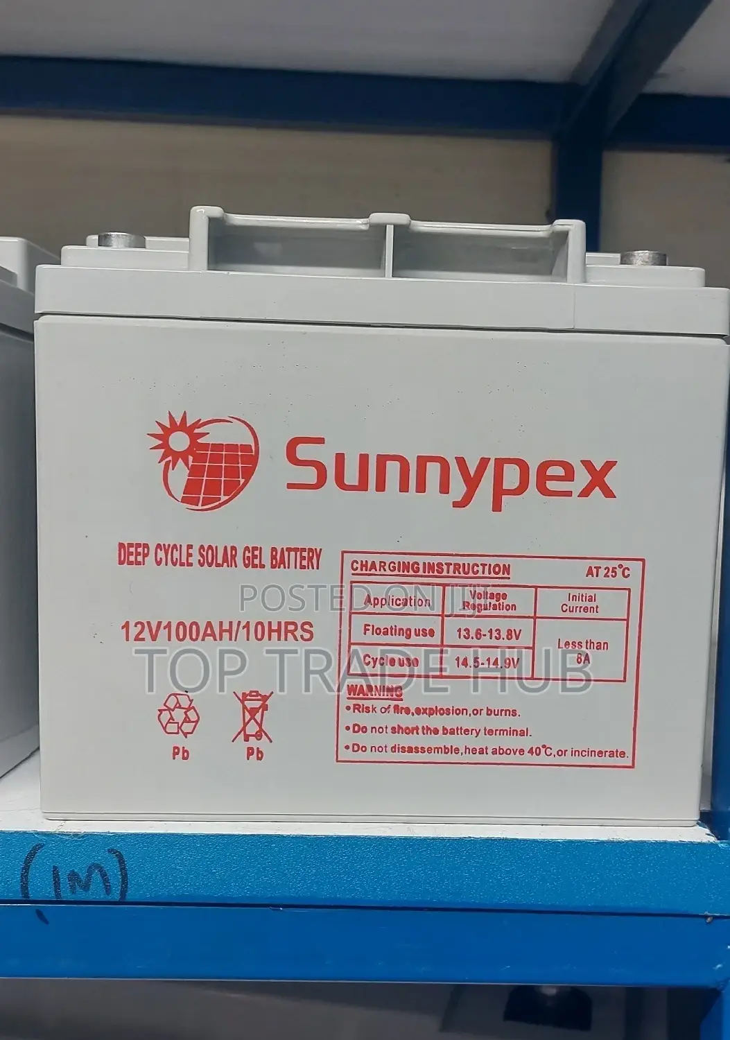 Sunnypex Deep Cycle Solar Battery 12V100AH