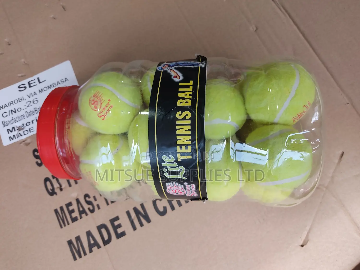 A Tin of 18 Beginner Lawn Tennis Balls -18 Pieces