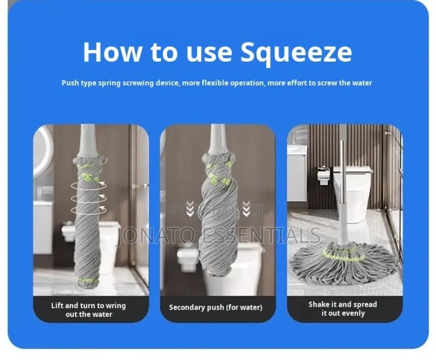 Self Wringing Twist Mop Microfiber Floor Cleaner Stainless Steel