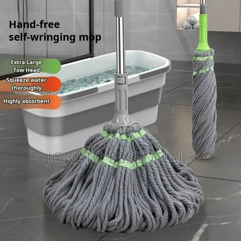 Self Wringing Twist Mop Microfiber Floor Cleaner Stainless Steel