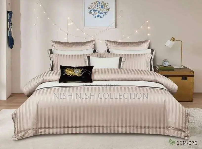 Luxury Cotton Satin Stripped Duvet Cover Sets