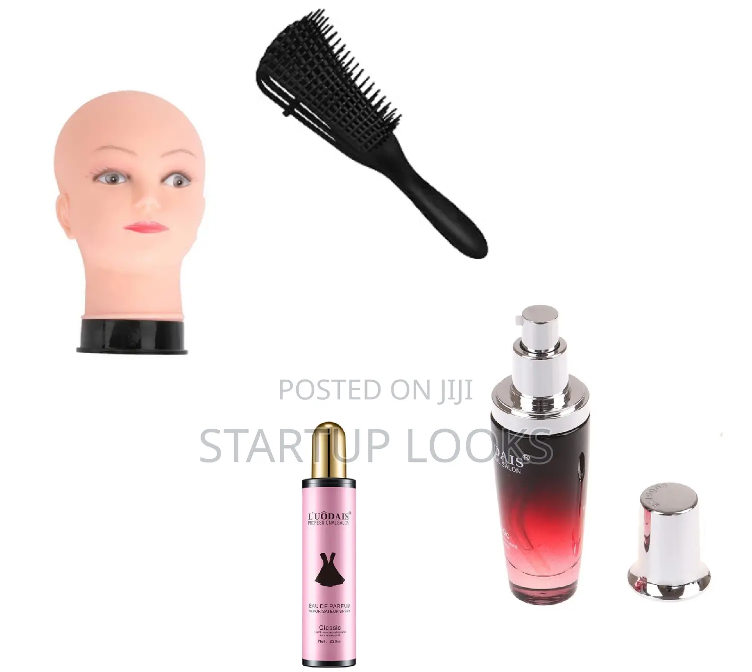 Dummy Head + Hair Serum + Hair Spray + Detangling Brush