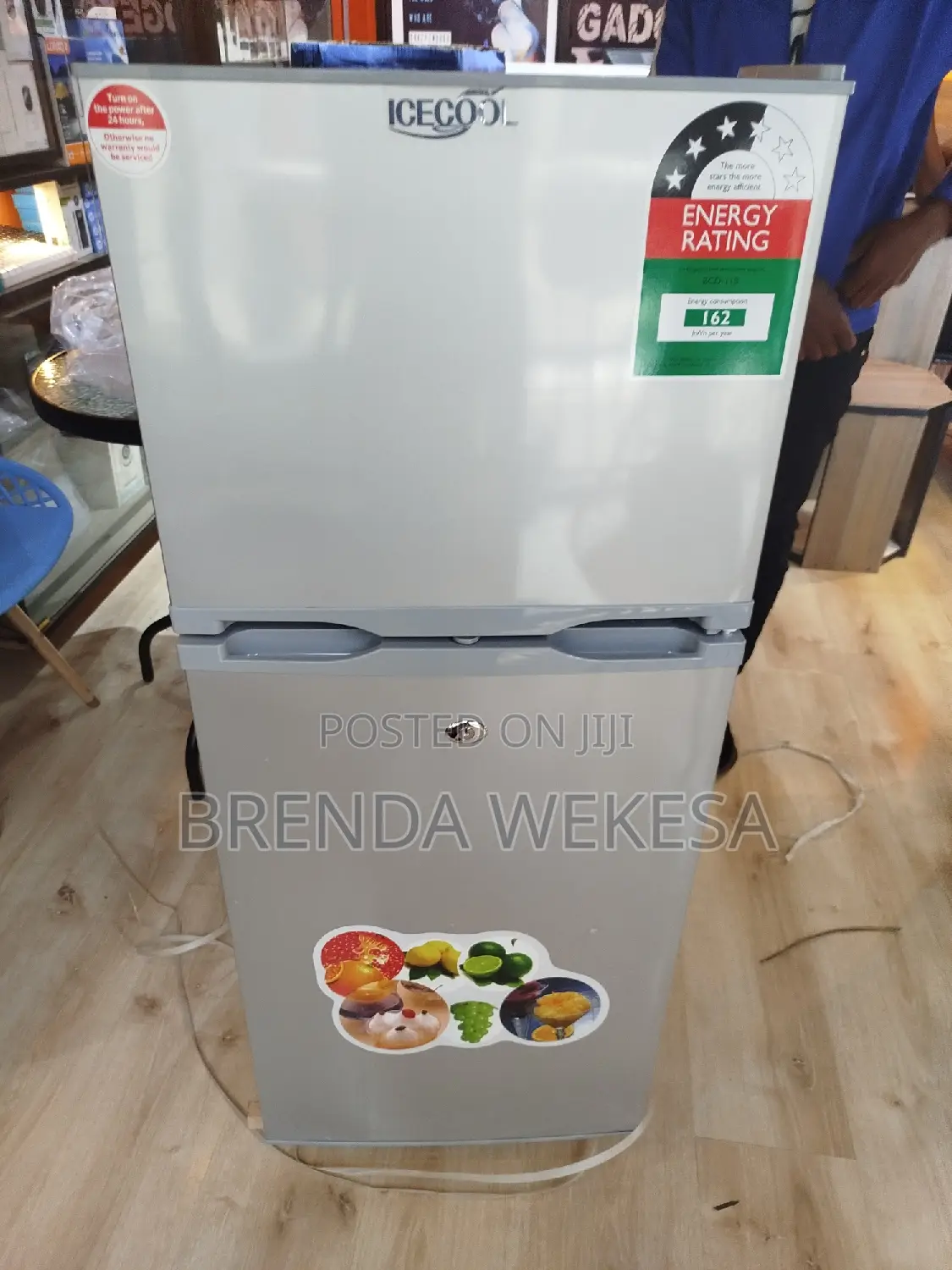 Icecool 118l Double Doors Fridge Freezer Refrigerator