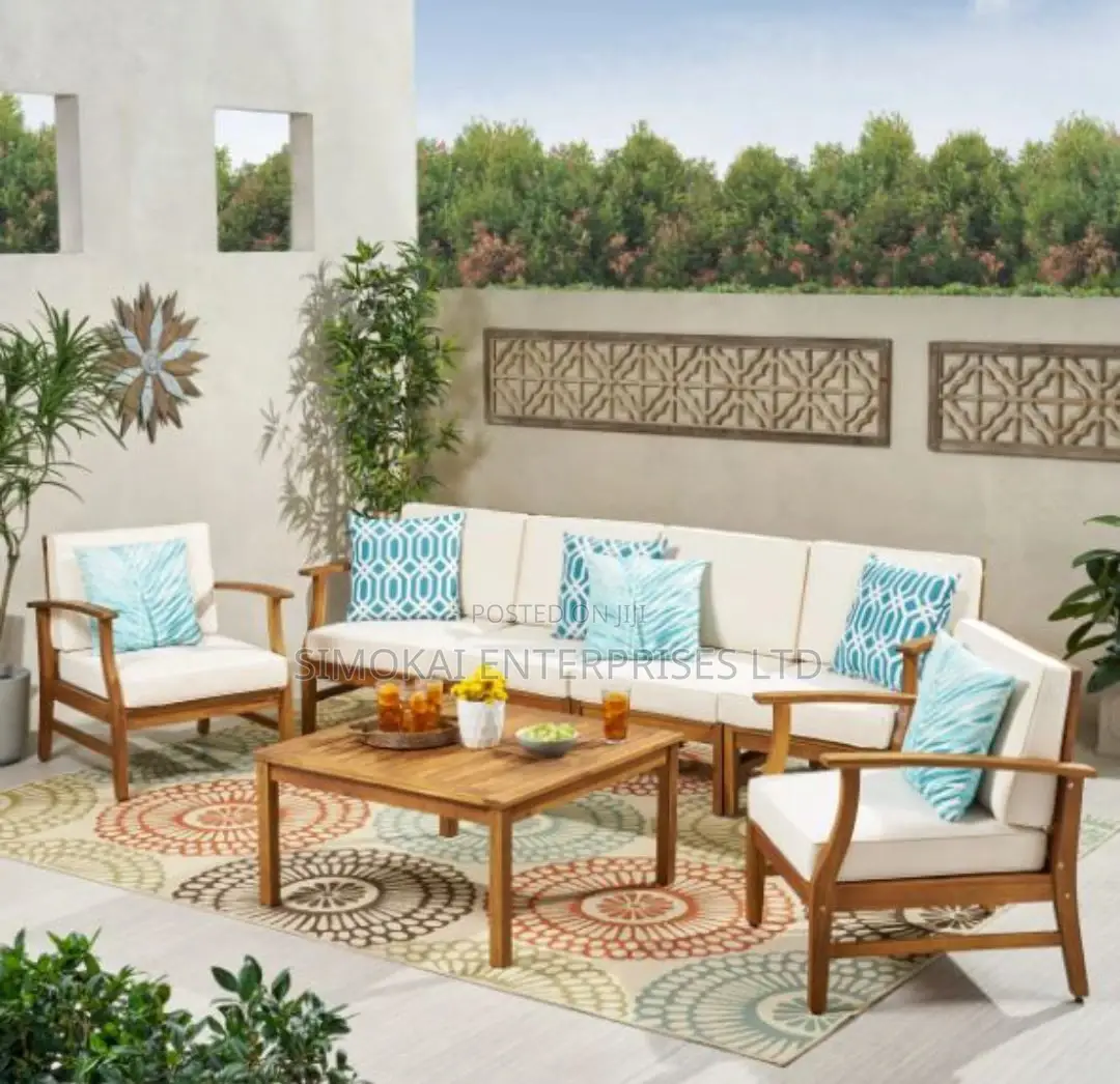 Paula Teak Wood 7-Peace Outdoor Set