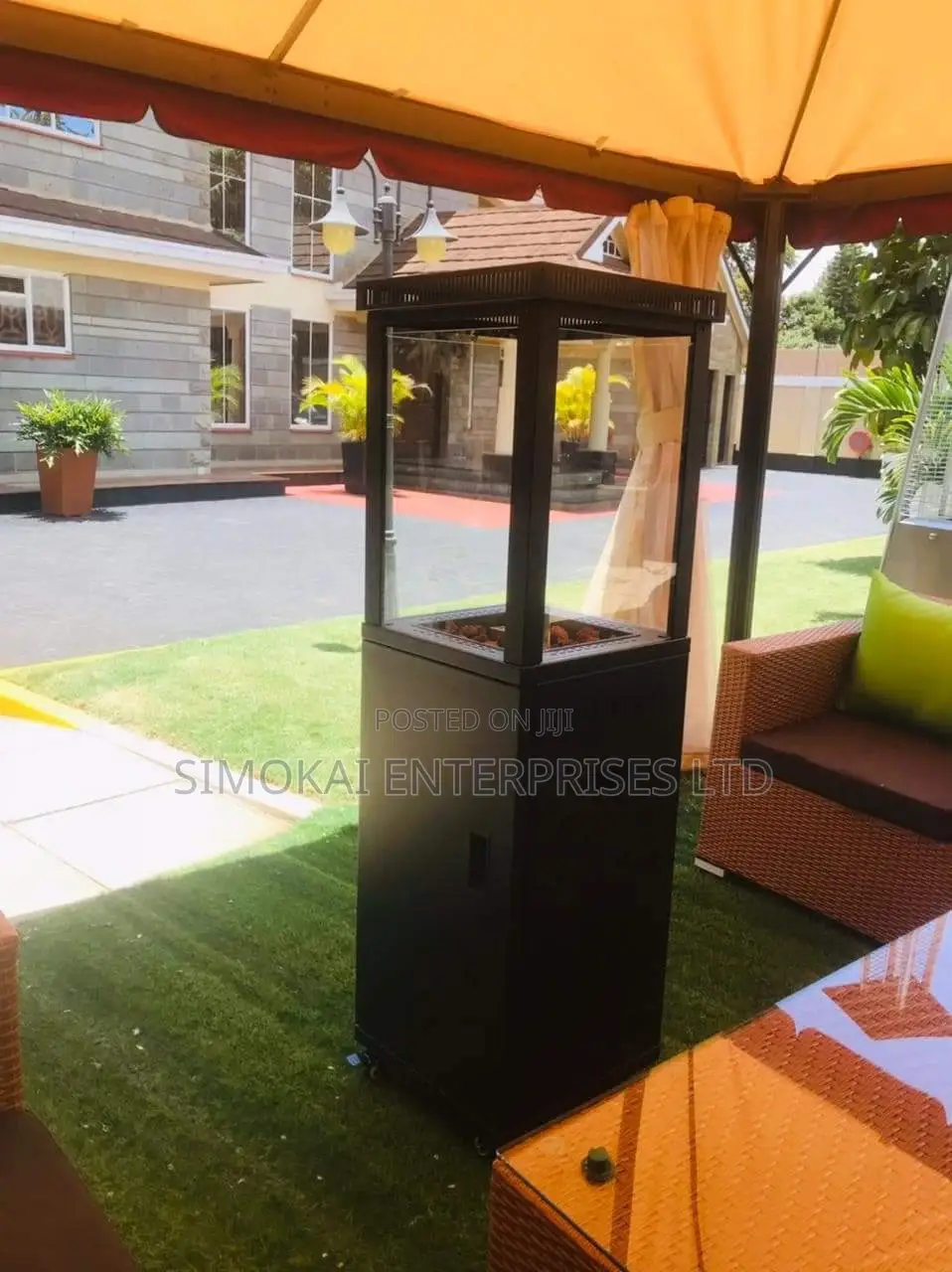 Patio Garden Gas Warmers With Lava Rocks