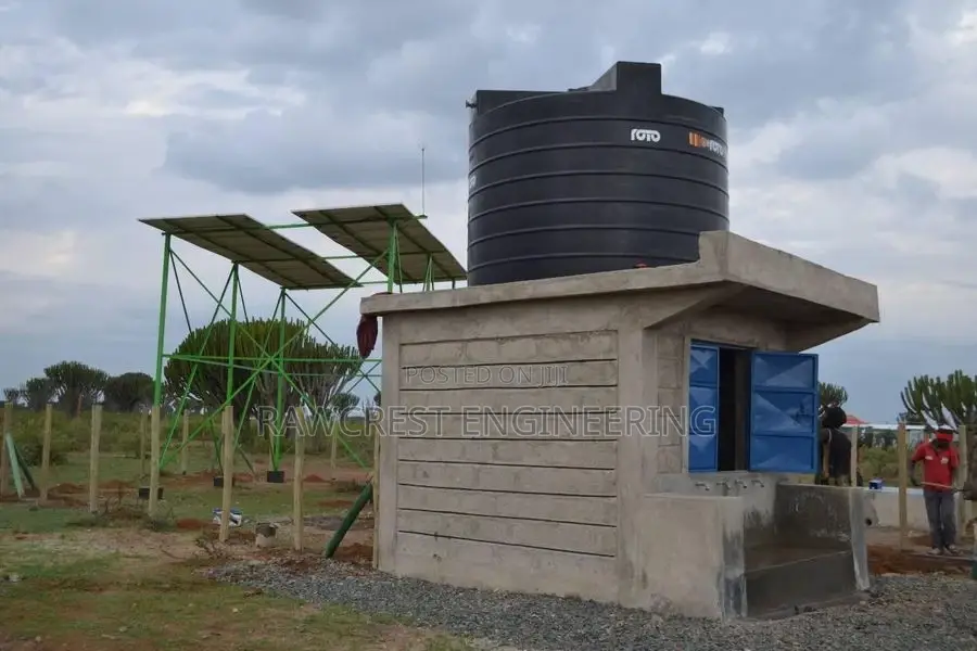 Borehole Sinking Solar Tank Installation.