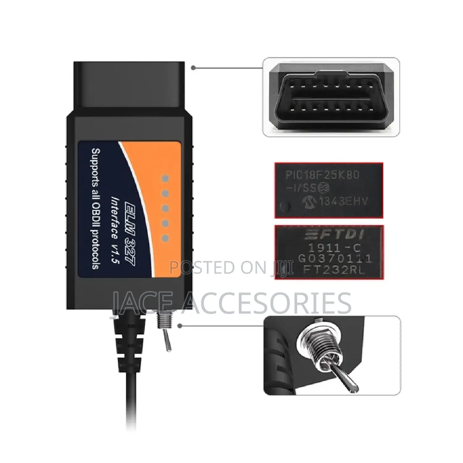 Elm 327 Obdii Diagnostic for Ford and Mazda Hs/Ms Can