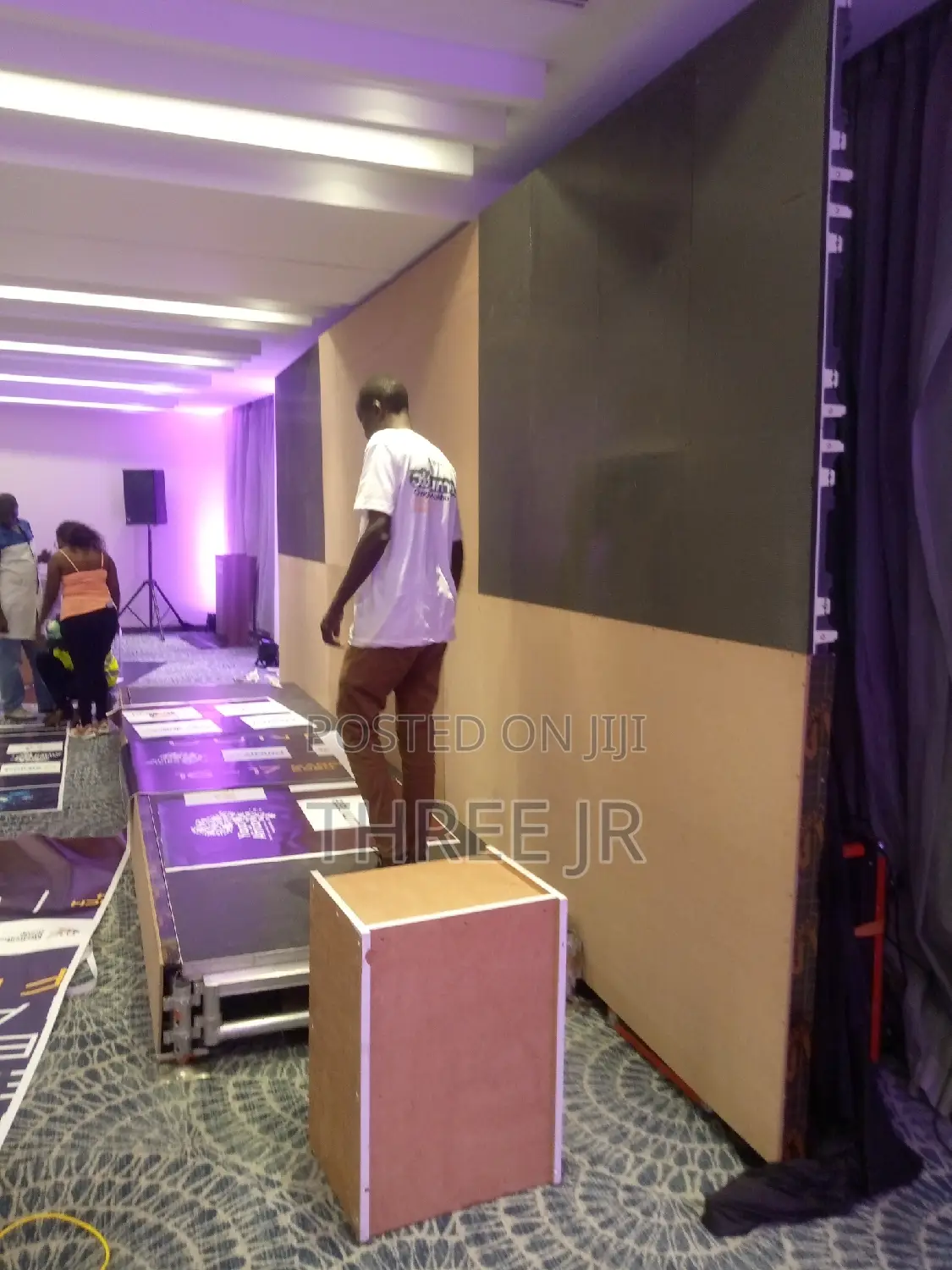 Initial Process of Setting Up of the Led Panels Bf Branding