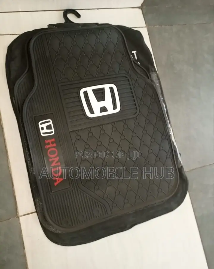 Quality Honda Floor Mats 5 Piece Rubber Black Red