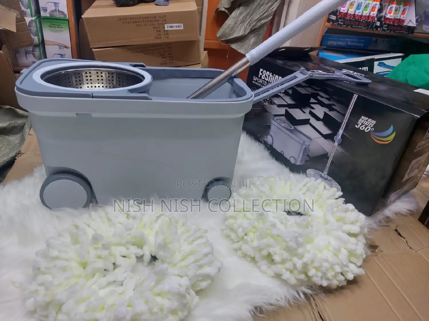 Household Magic Spin Mop Bucket With 4 Wheels.